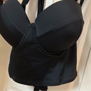 torrid Black Bustier Swim Top